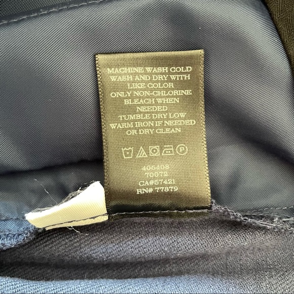 Ann Taylor Linen Cuffed Capri Pants in Blue - Picture 7 of 9
